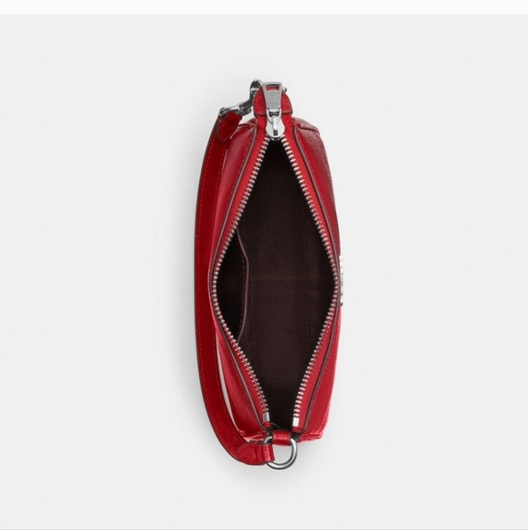 New! ♥️ CW408 Coach Mini Bag Nolita 19 in Silver/Red - Picture 4 of 6